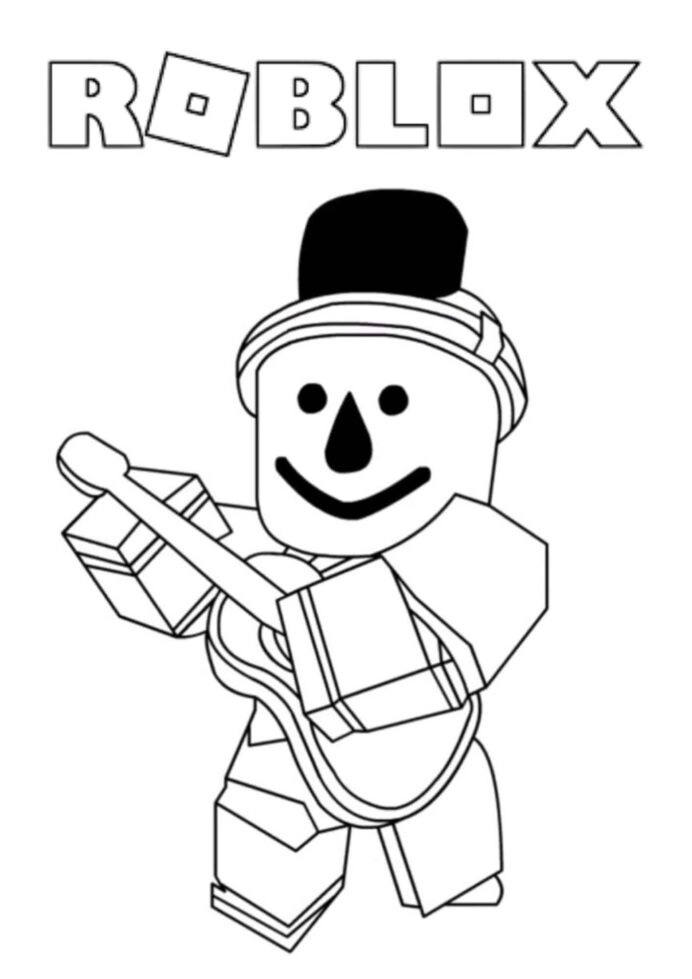 Online coloring book: Coloring page roblox Credit Drawing